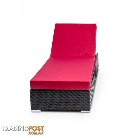 Wicker Sun Lounger with 3 Cover Sets - Brown - photo 3 of 10