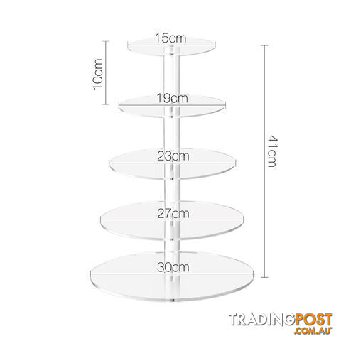5 Tier Clear Acrylic Cake Stand 41CM - photo 2 of 6