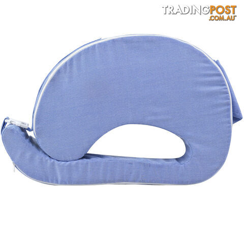 Baby Breast Feeding Support Memory Foam Pillow w/ Zip Cover Blue