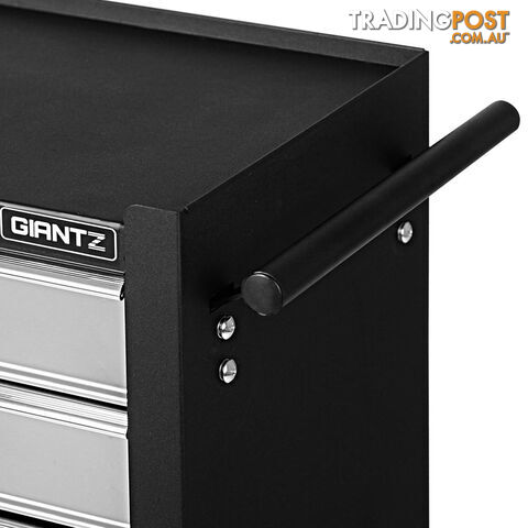 5 Drawers Roller Toolbox Cabinet  Black Grey