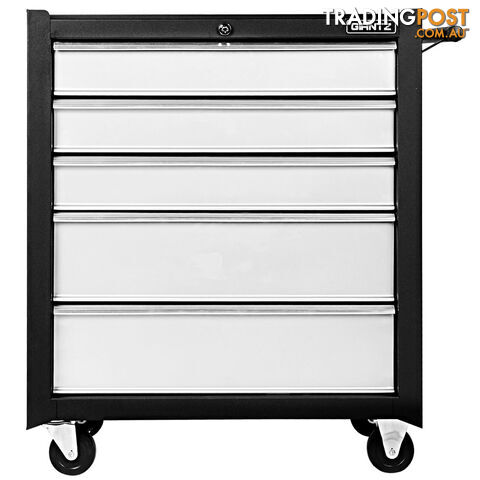 5 Drawers Roller Toolbox Cabinet  Black Grey