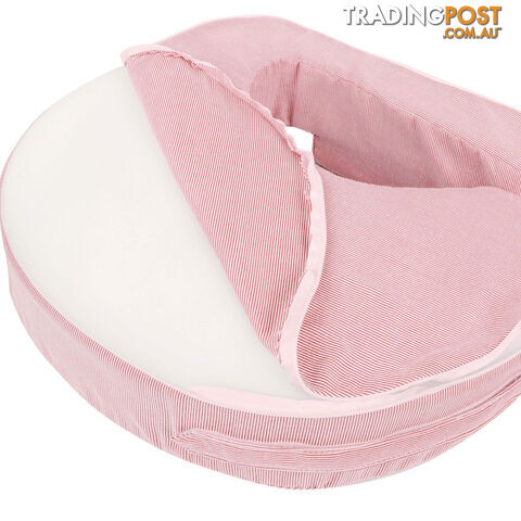 Baby Breast Feeding Support Memory Foam Pillow w/ Zip Cover Pink