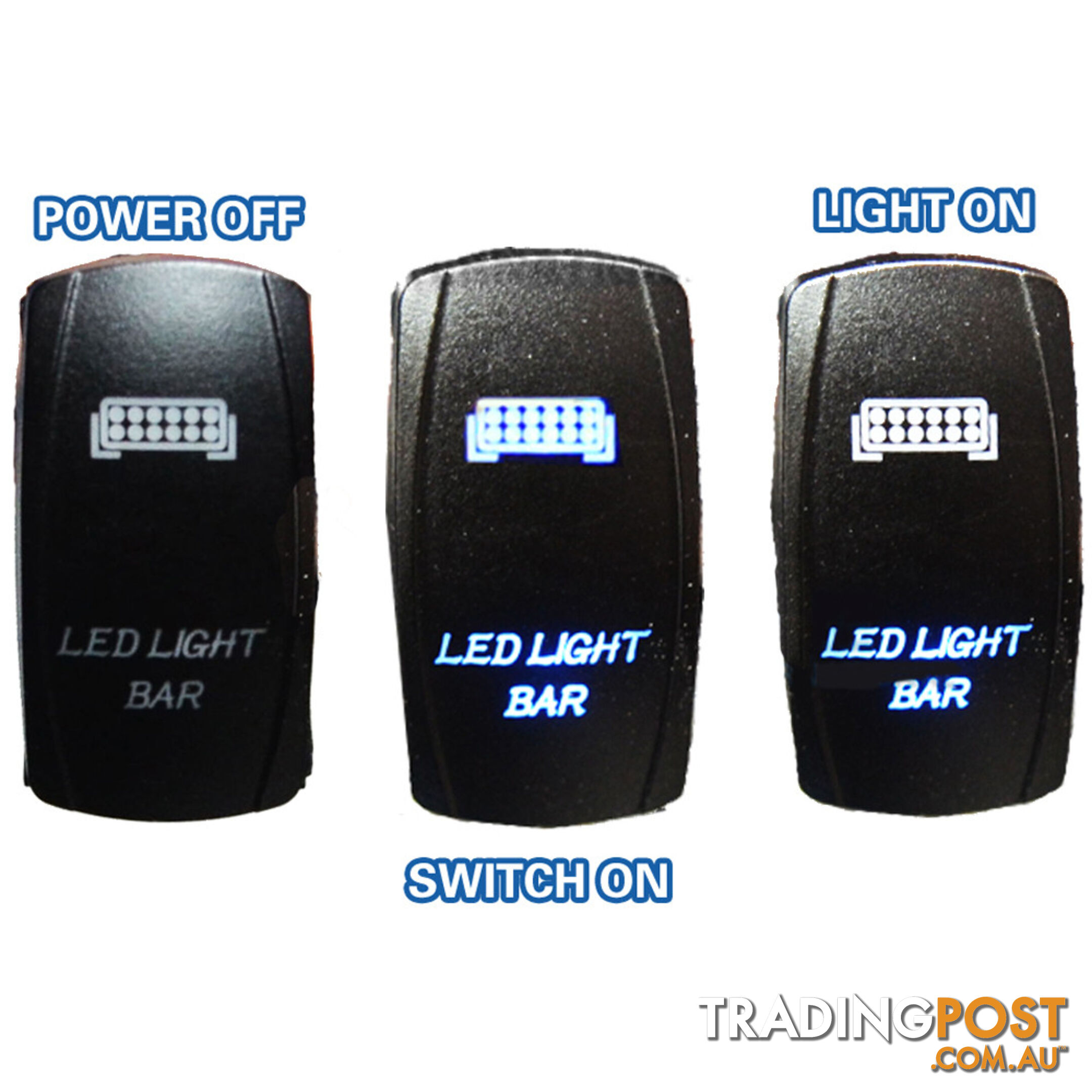 LED LIGHT BAR CARLING ROCKER SWITCH LASER ETCHED WORK LIGHT BAR 4WD UTE 12V 24V