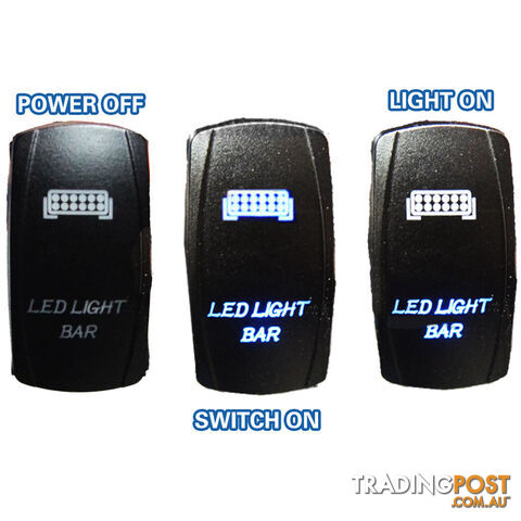 LED LIGHT BAR CARLING ROCKER SWITCH LASER ETCHED WORK LIGHT BAR 4WD UTE 12V 24V