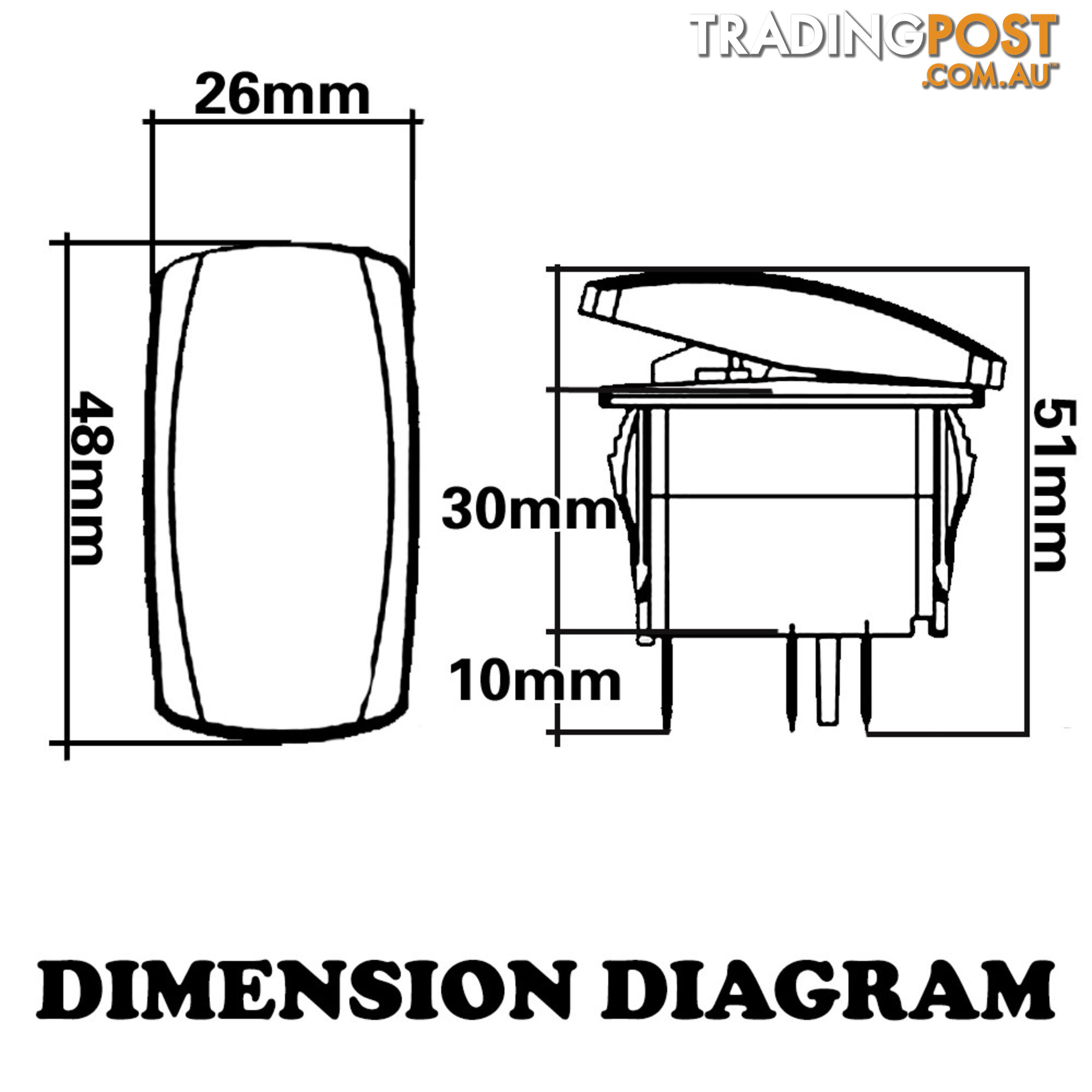 LED LIGHT BAR CARLING ROCKER SWITCH LASER ETCHED WORK LIGHT BAR 4WD UTE 12V 24V