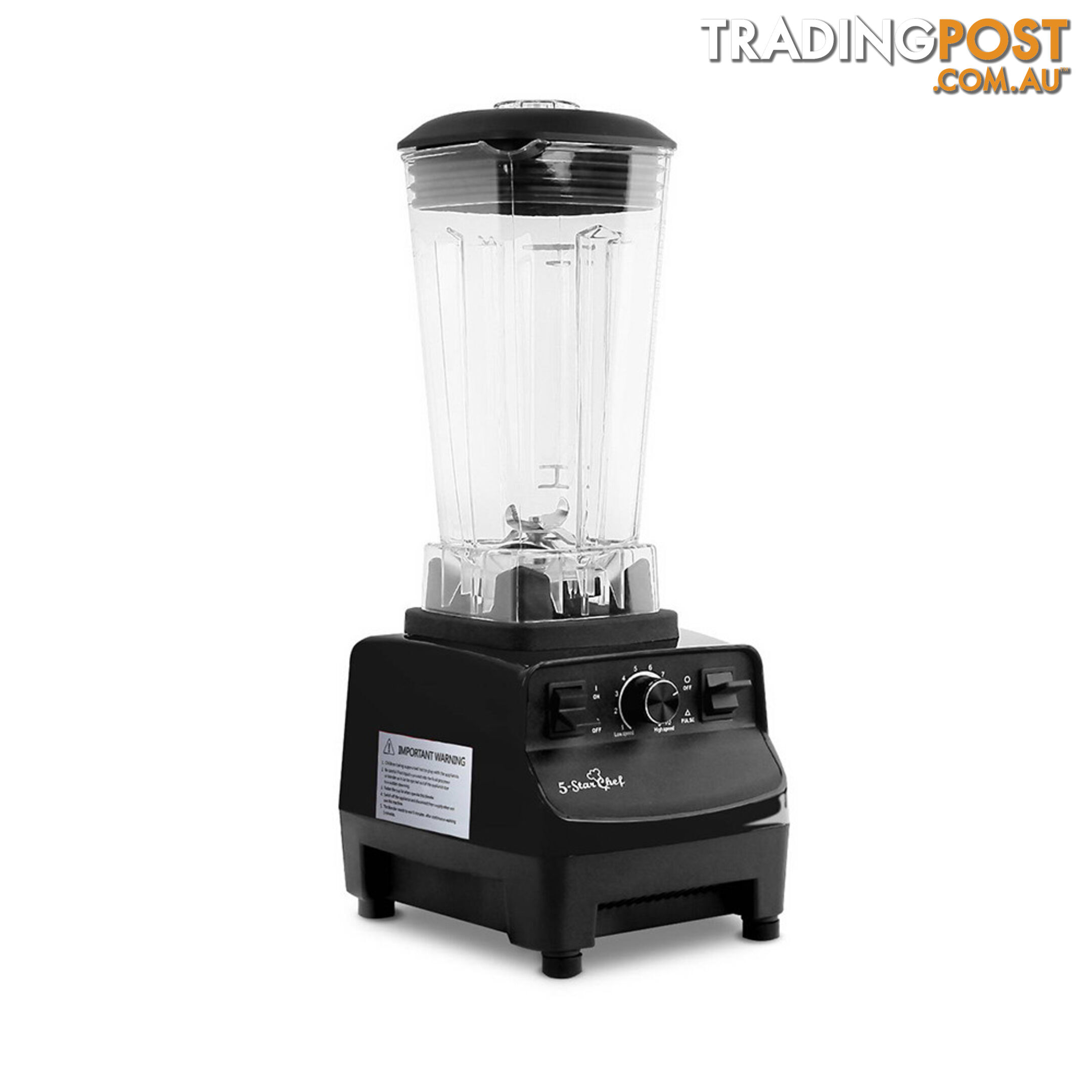 2-in-1 Food Processor & Blender 2L - Black