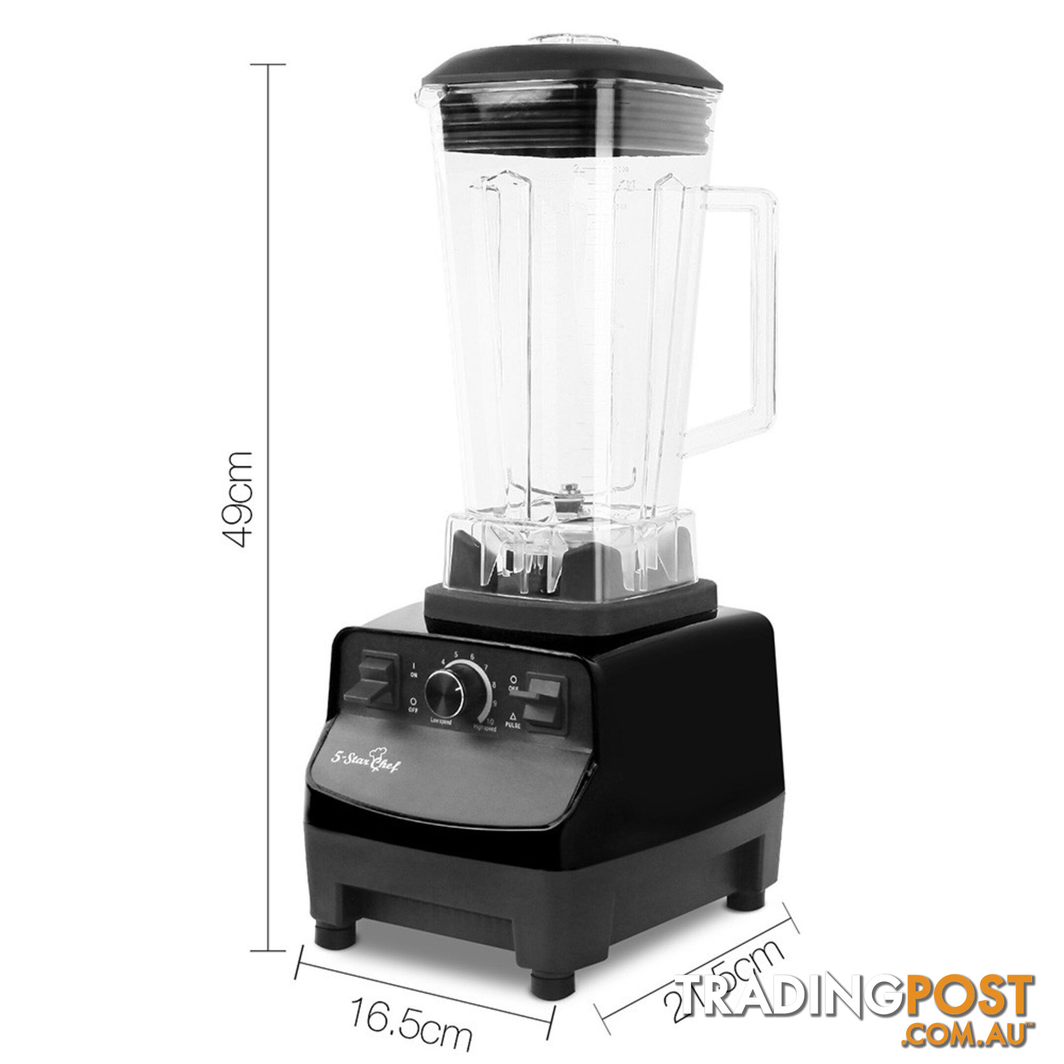 2-in-1 Food Processor & Blender 2L - Black