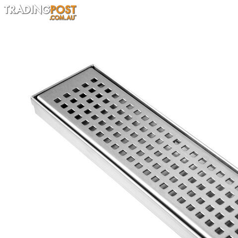 Square Stainless Steel Shower Grate Drain Floor Bathroom 75mm Depth