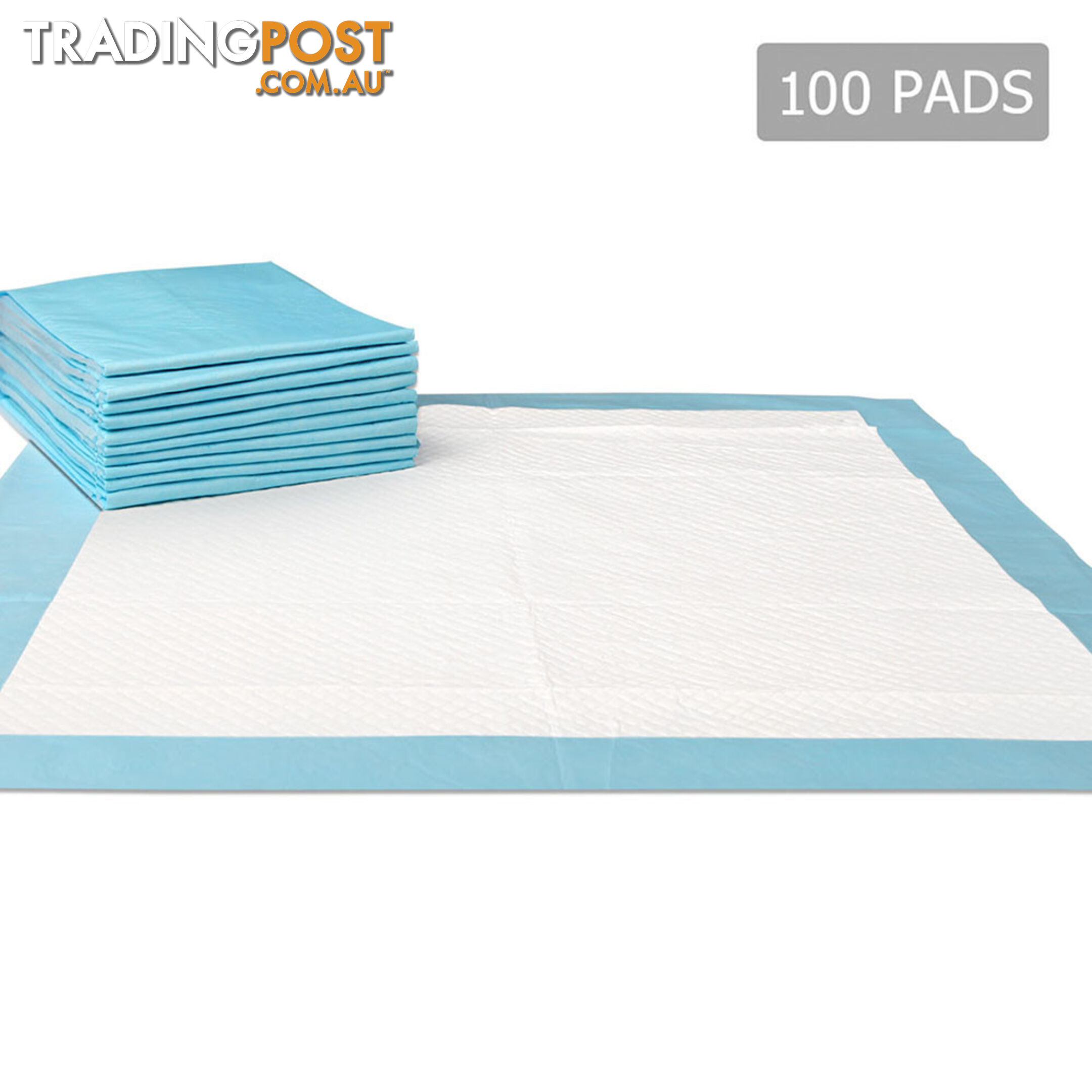 100 Puppy Pet Dog Toilet Training Pads Blue