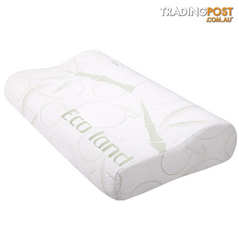 Set of 2 Bamboo Fabric Cover Shredded Memory Foam Pillow 70 x 40 cm