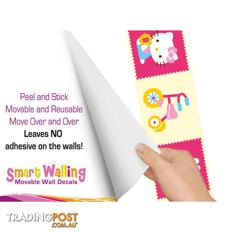 Hello Kitty Wall Border Stickers - Totally Movable