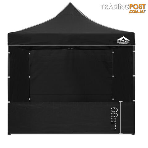 3x3 Pop Up Gazebo Hut with Sandbags Black