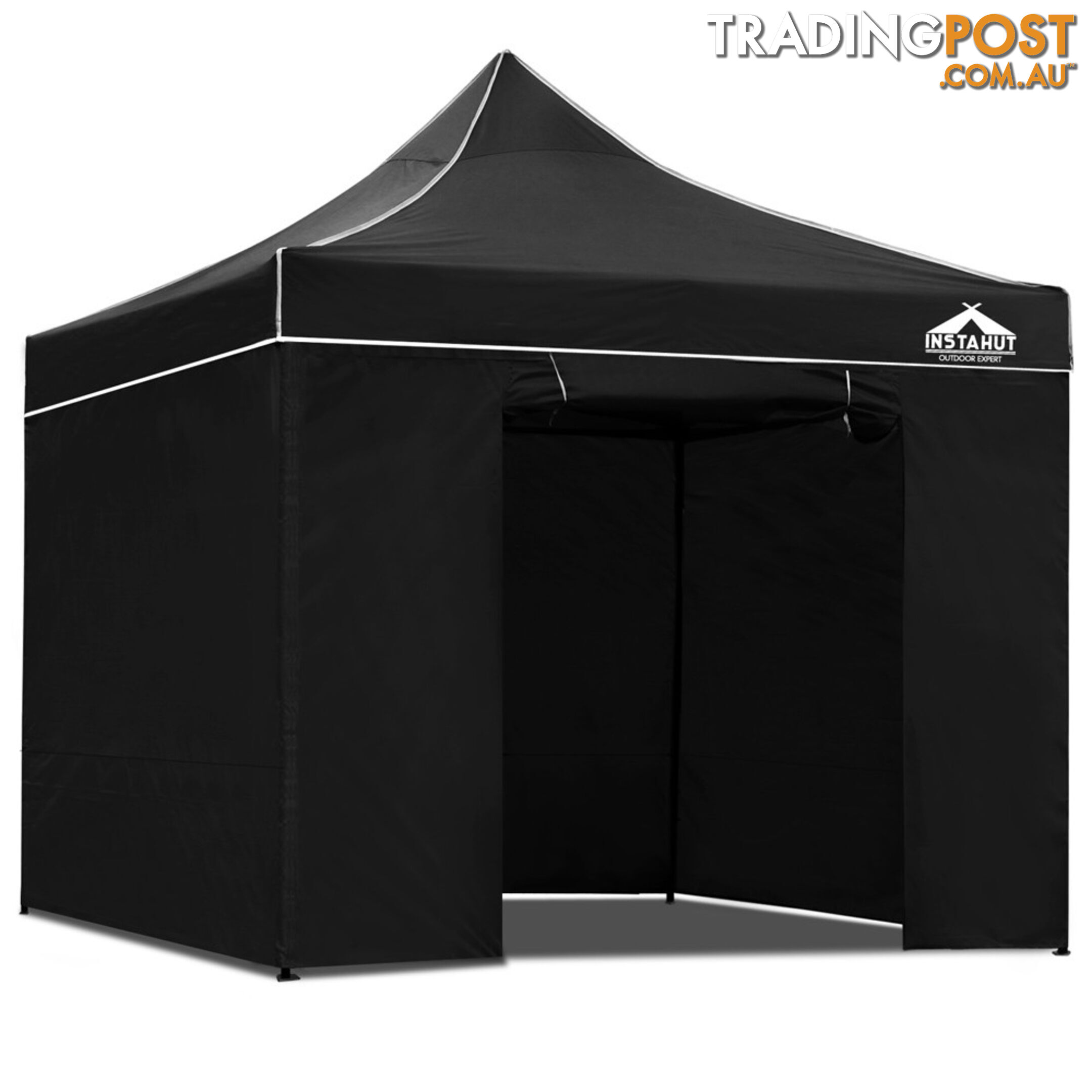 3x3 Pop Up Gazebo Hut with Sandbags Black