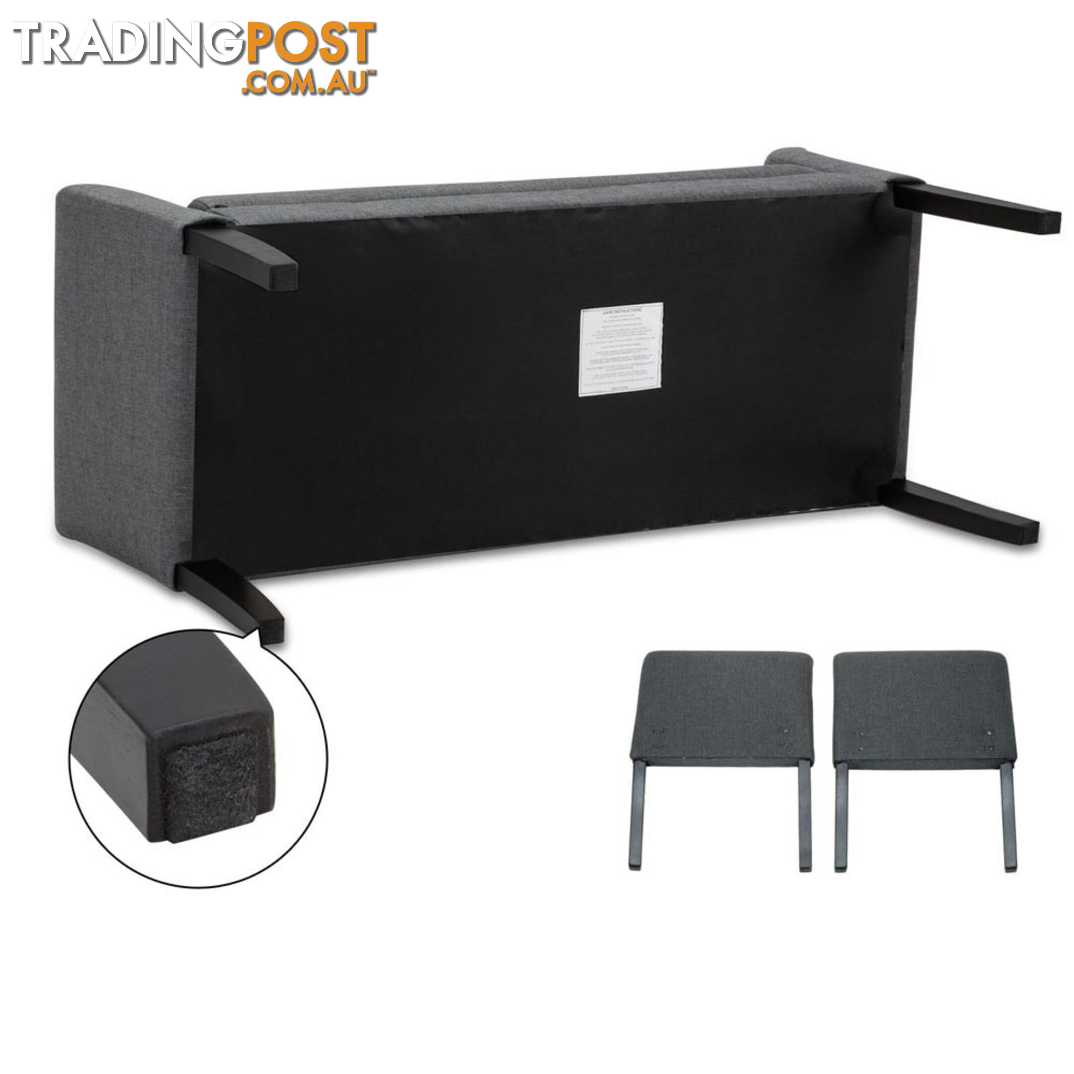 Seat Footstool Bench Stool Storage Ottoman - Grey