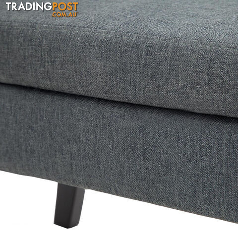 Seat Footstool Bench Stool Storage Ottoman - Grey