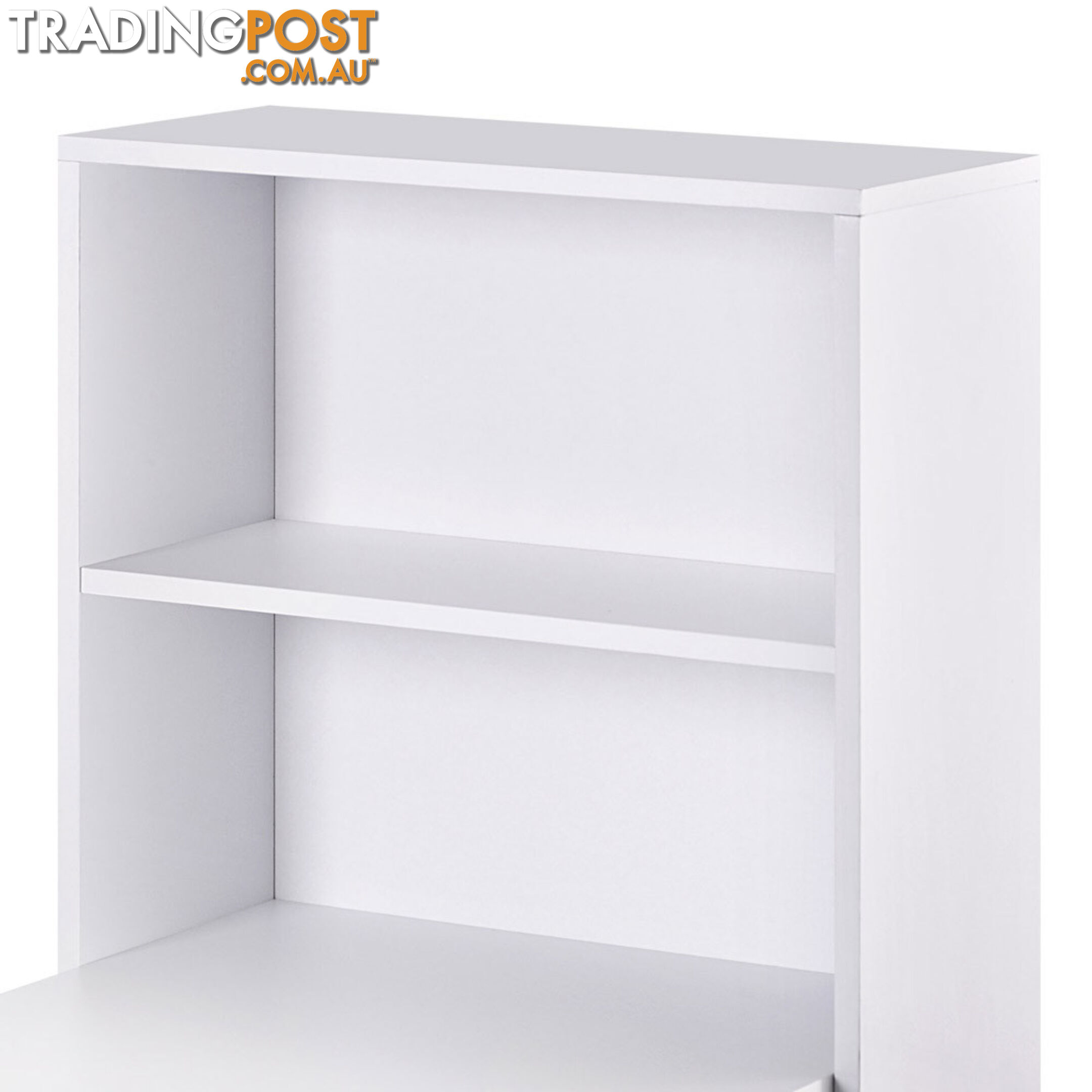 6 Storage Shelf Office Computer Desk White