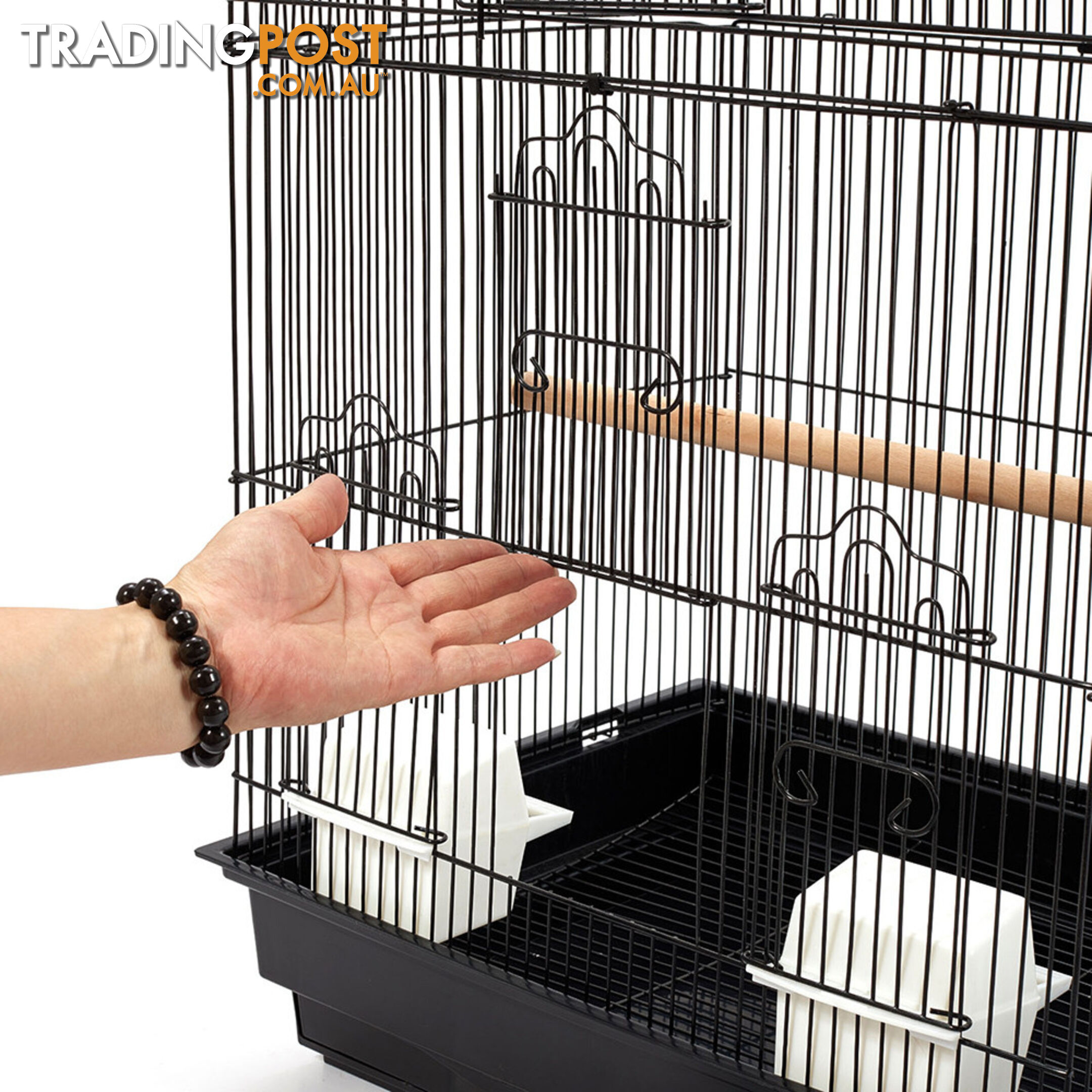 Pet Bird Cage Black Medium - 88CM