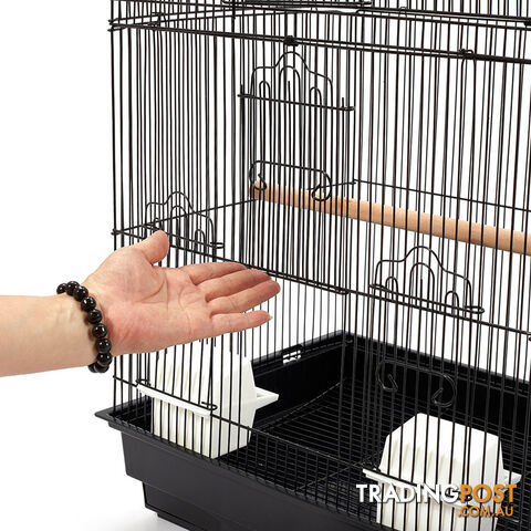 Pet Bird Cage Black Medium - 88CM