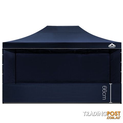 3x4.5 Pop Up Gazebo Hut with Sandbags Navy