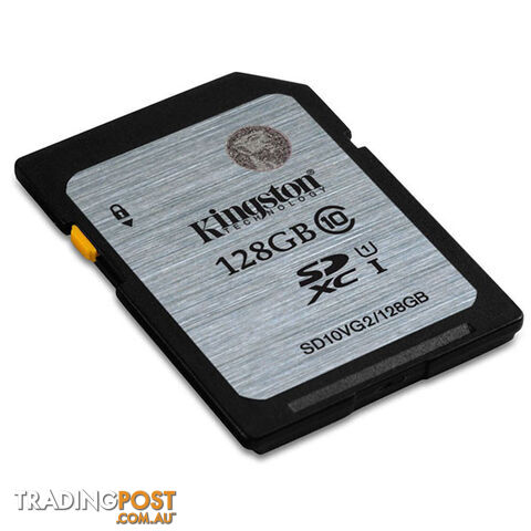 KINGSTON 128GB SDXC Class10 UHS-I 80MB/s Read Flash Card  Retail   (SD10VG2/128GBFR)