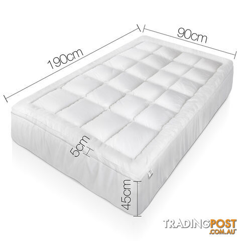 Duck Feather & Down Pillowtop Matress Topper - Single