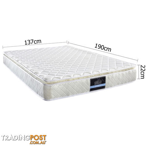 Pillow Top Pocket Spring Mattress 22cm Double