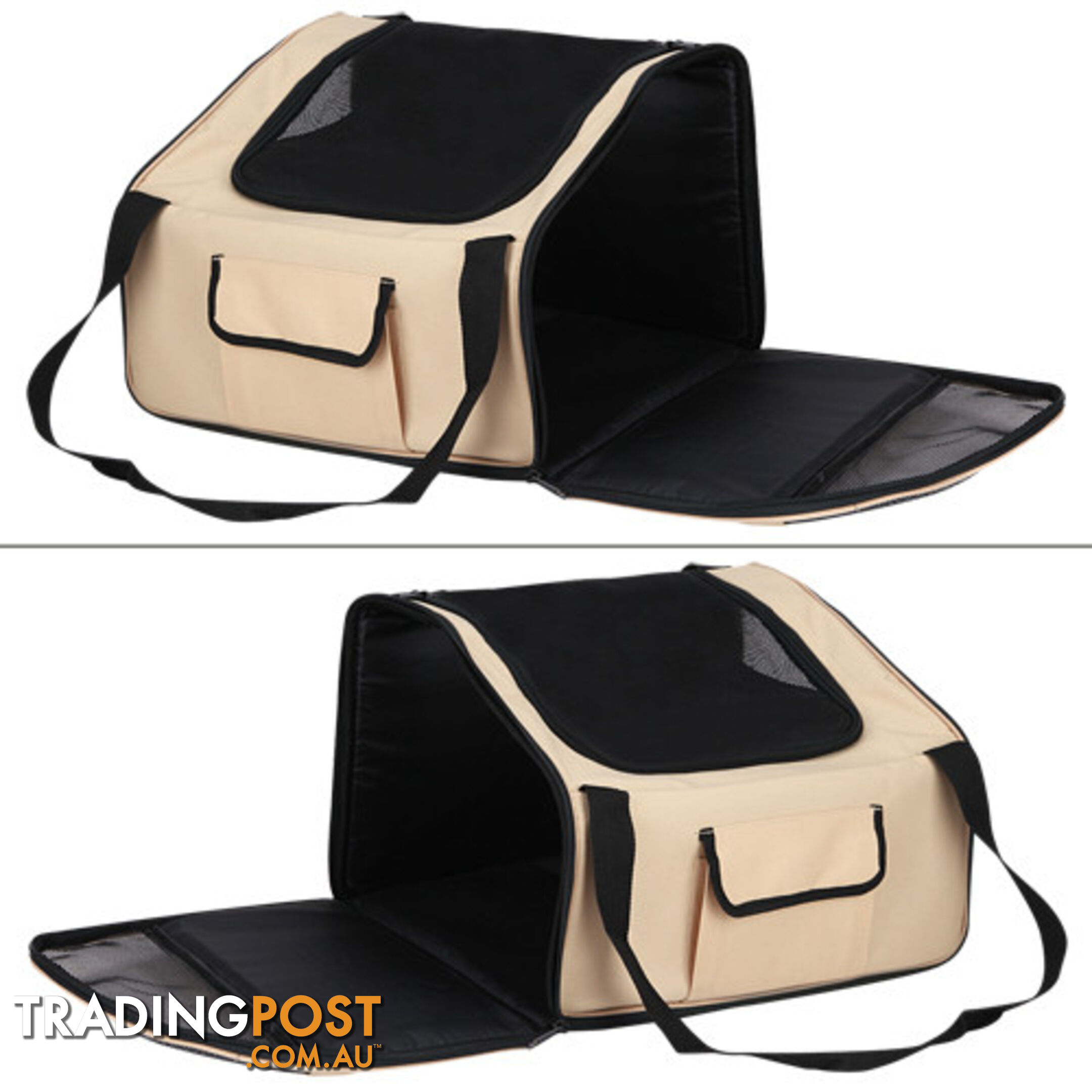 Pet Dog Cat Car Seat Carrier Travel Bag Large Beige