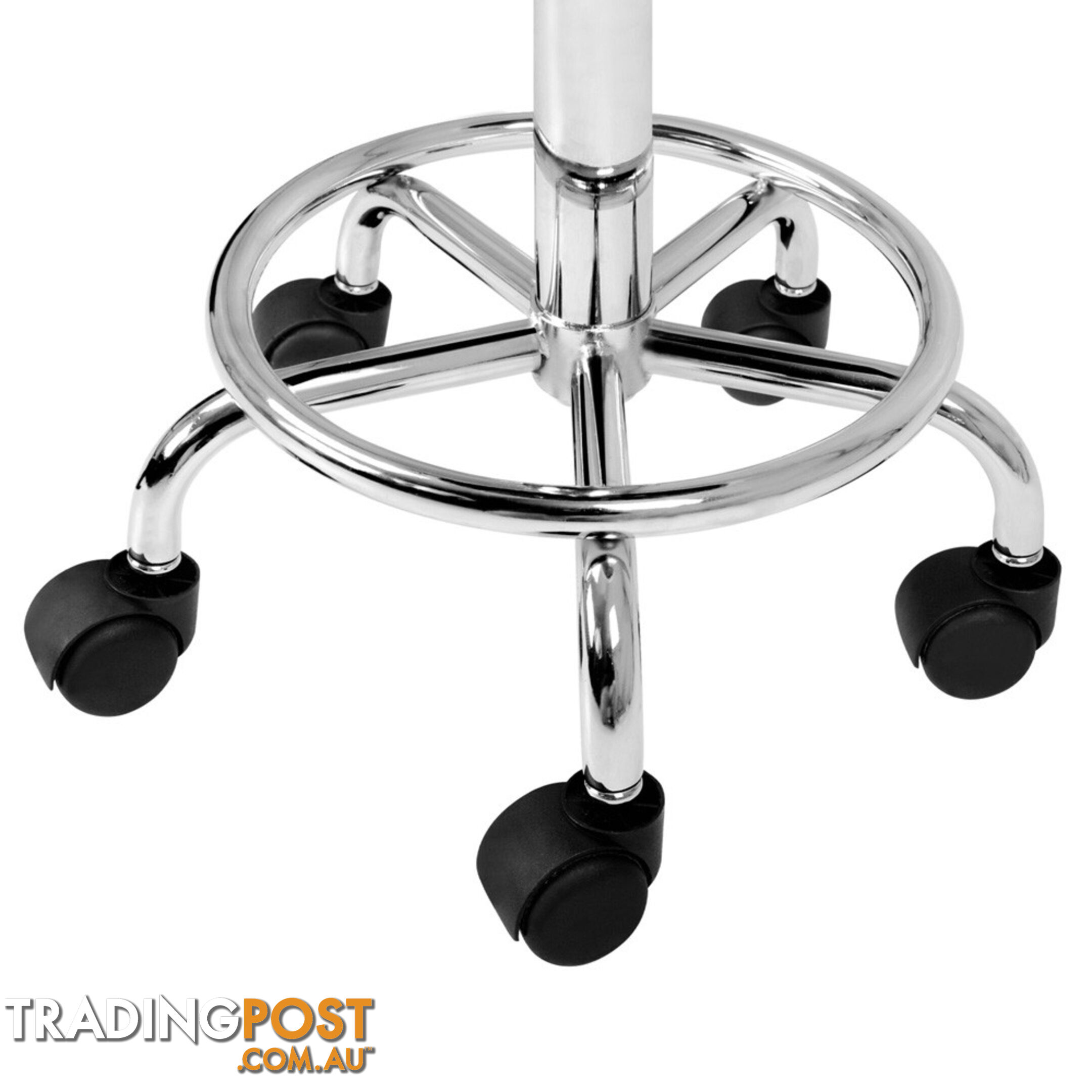 Round PU Swivel Salon Stool White