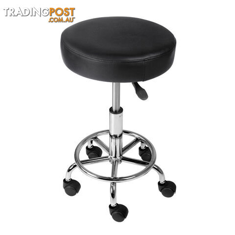 Round PU Swivel Salon Stool White