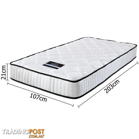 High Density Foam Pocket Spring Mattress 21cm King Single