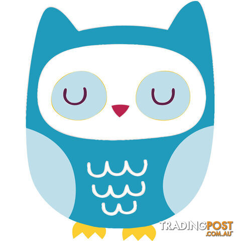 Blue Owl Wall Stickers - Totally Movable and Reusable