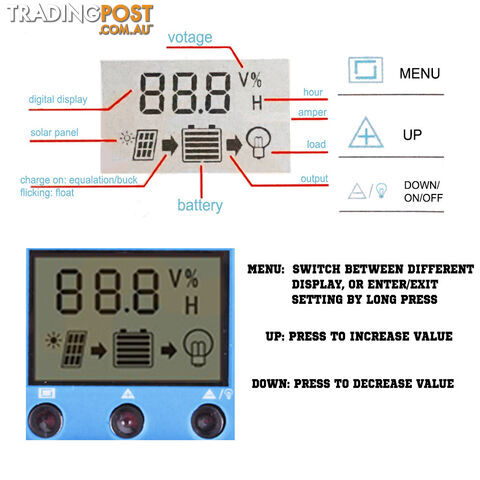 12V-24V 20A LCD Display PWM Solar Panel Regulator Charge Controller Timer PWN - photo 3 of 4