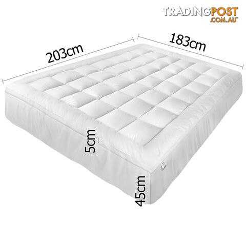 Pillowtop Mattress Topper Memory Resistant Protector Pad Cover King