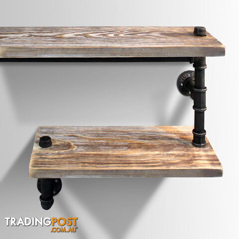 Rustic Industrial DIY Floating Pipe Shelf - photo 4 of 8