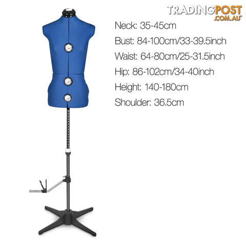 Adjustable Dressmaking Mannequin SZ8-14 - Blue