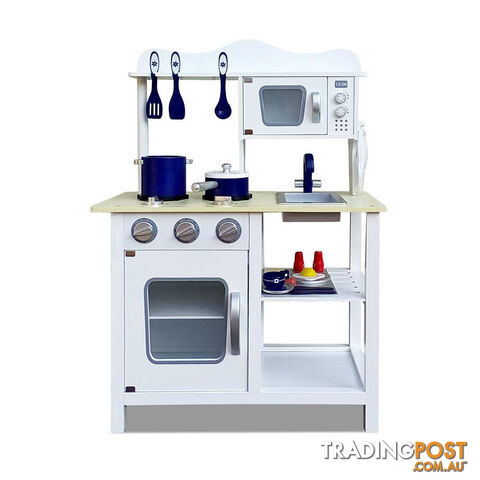 18 Piece Kitchen Play Set White & Blue - photo 3 of 7