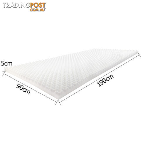 Deluxe Egg Crate Mattress Topper 5 cm Underlay Protector Single - photo 2 of 9