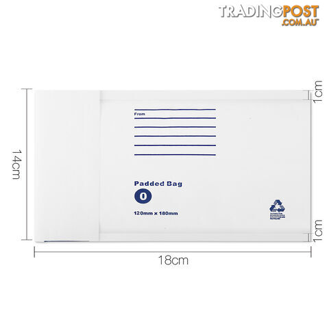 Set of 100 Bubble Padded Mailer Bag - 160mm x 230mm