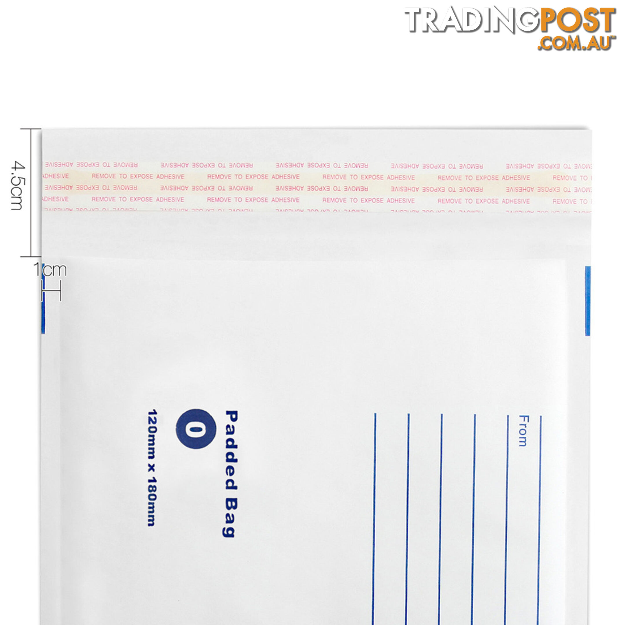 Set of 100 Bubble Padded Mailer Bag - 160mm x 230mm