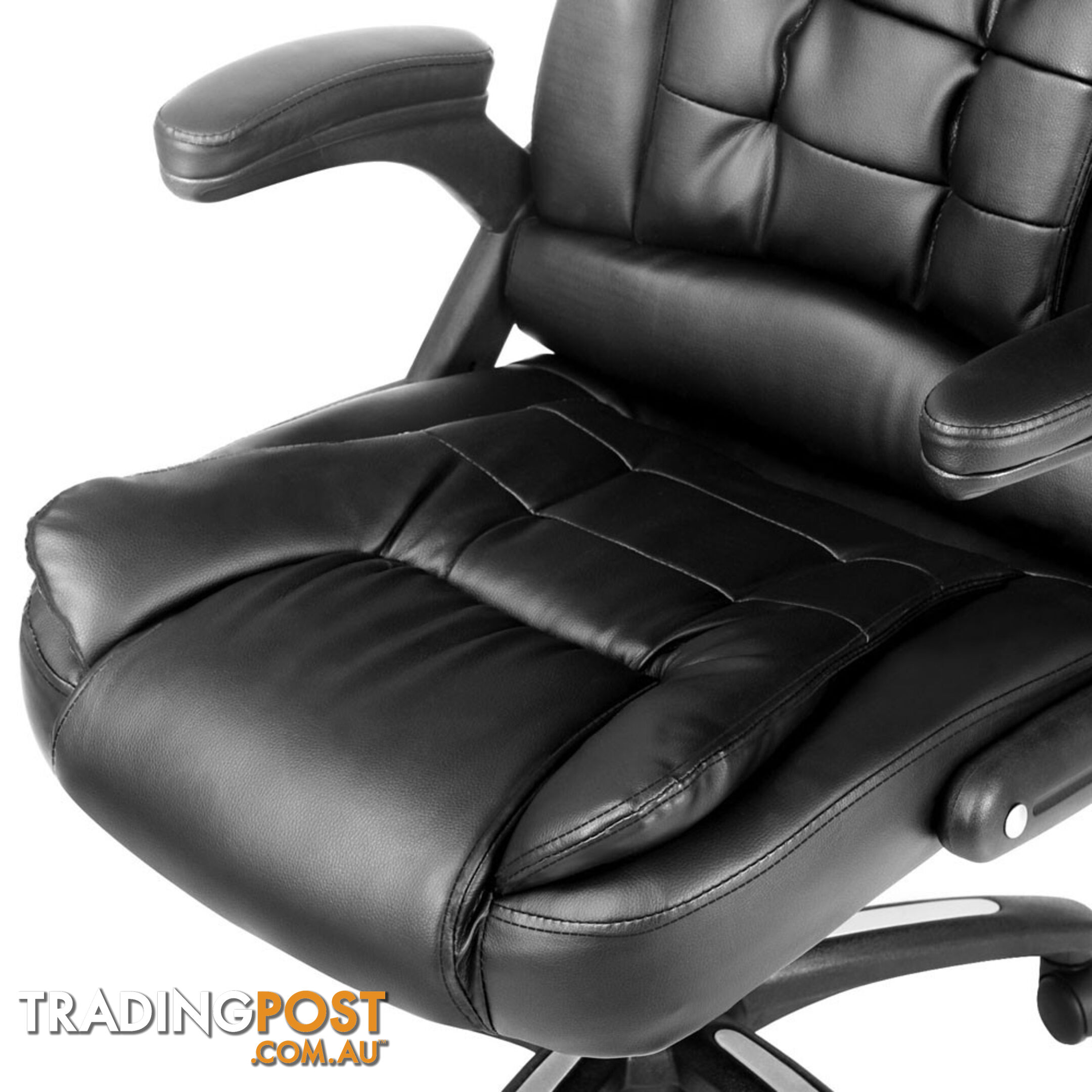 8 Point Massage Executive PU Leather Office Computer Chair Black