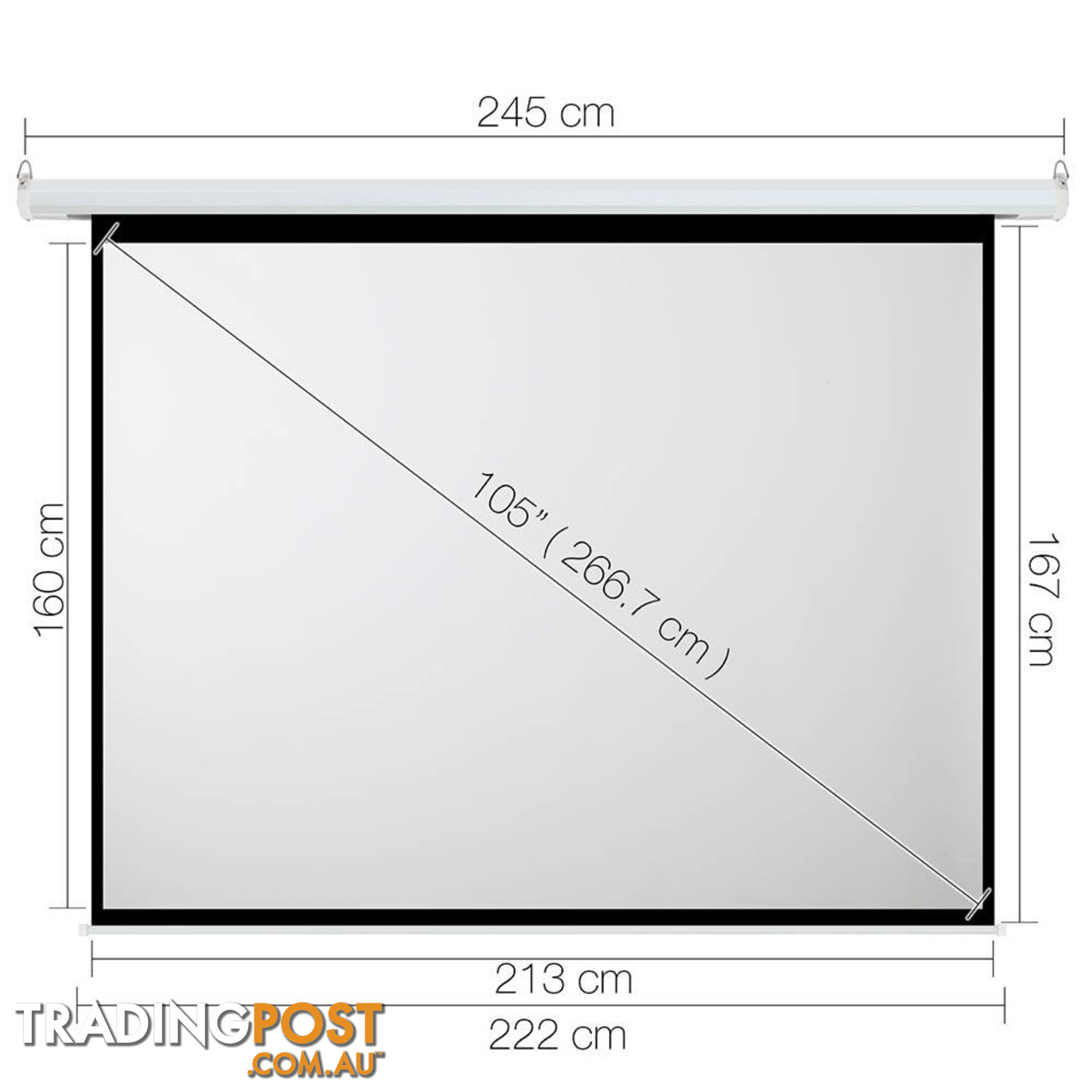 Electric Projector Screen - 266 cm