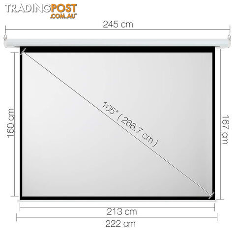 Electric Projector Screen - 266 cm