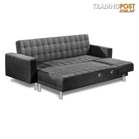 Faux Linen Sofa Bed 5 Seater