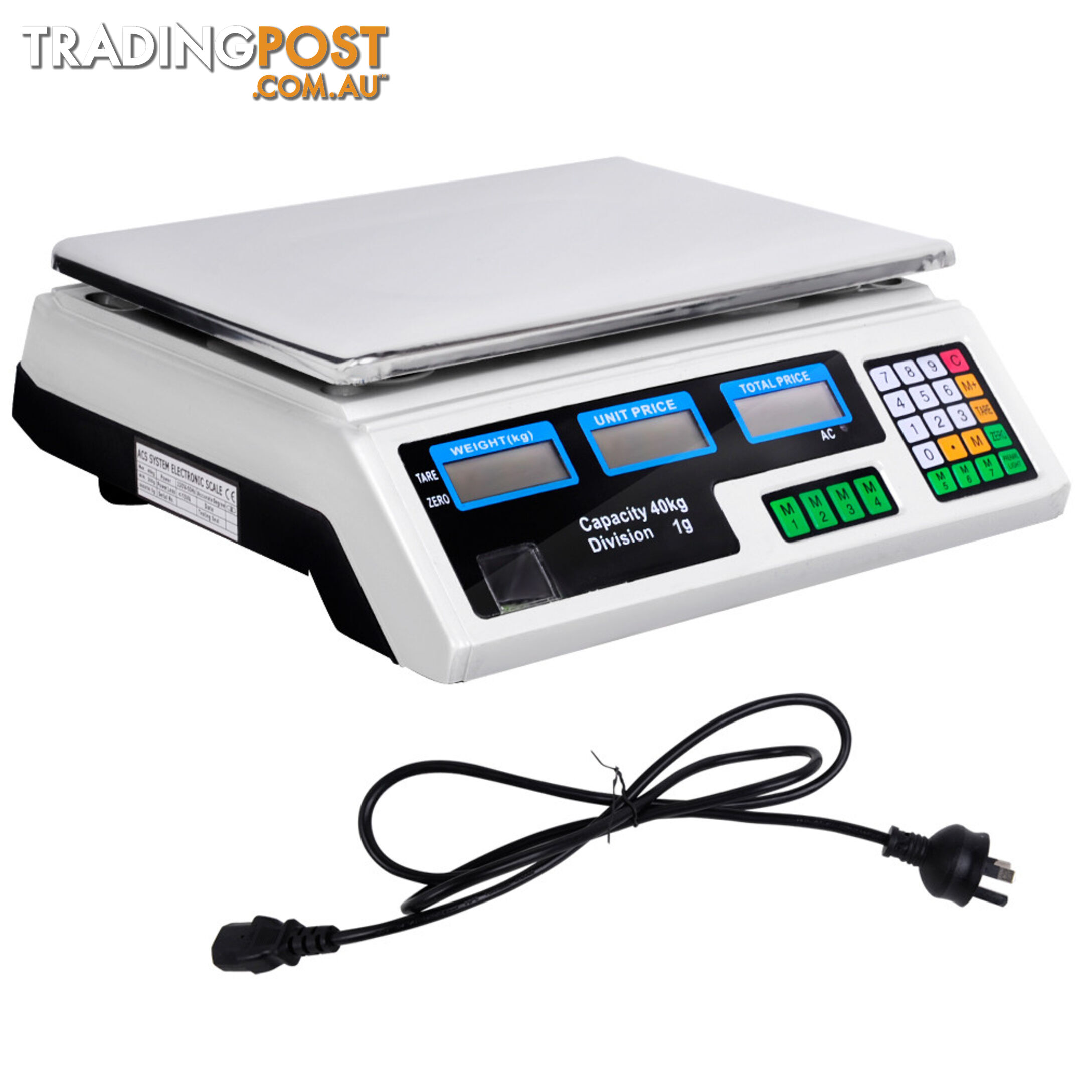 Kitchen Electronic Digital Scales 40kg  White