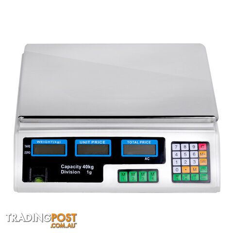 Kitchen Electronic Digital Scales 40kg  White