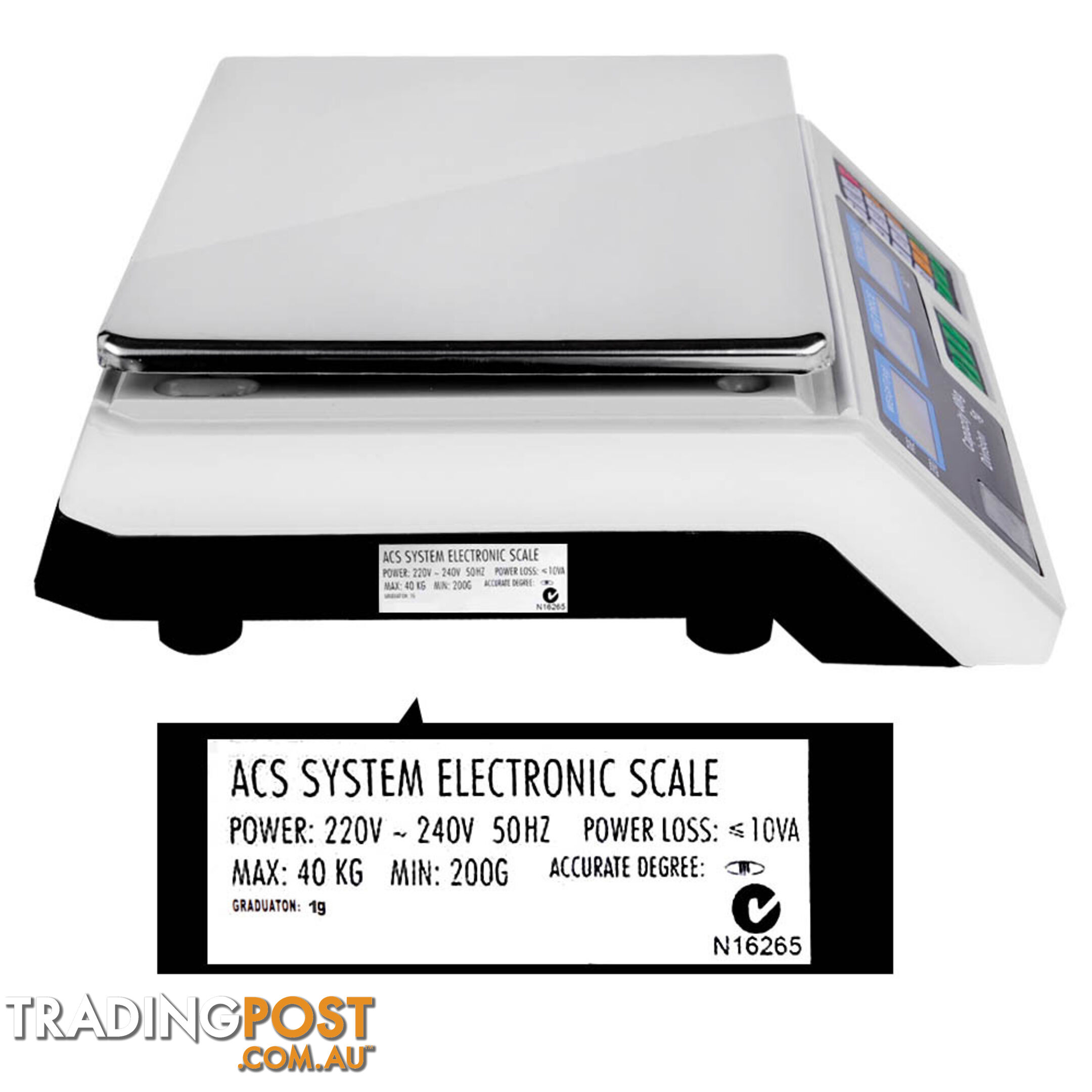 Kitchen Electronic Digital Scales 40kg  White