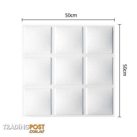 12 Pcs 3D Cube Design Wall Panel