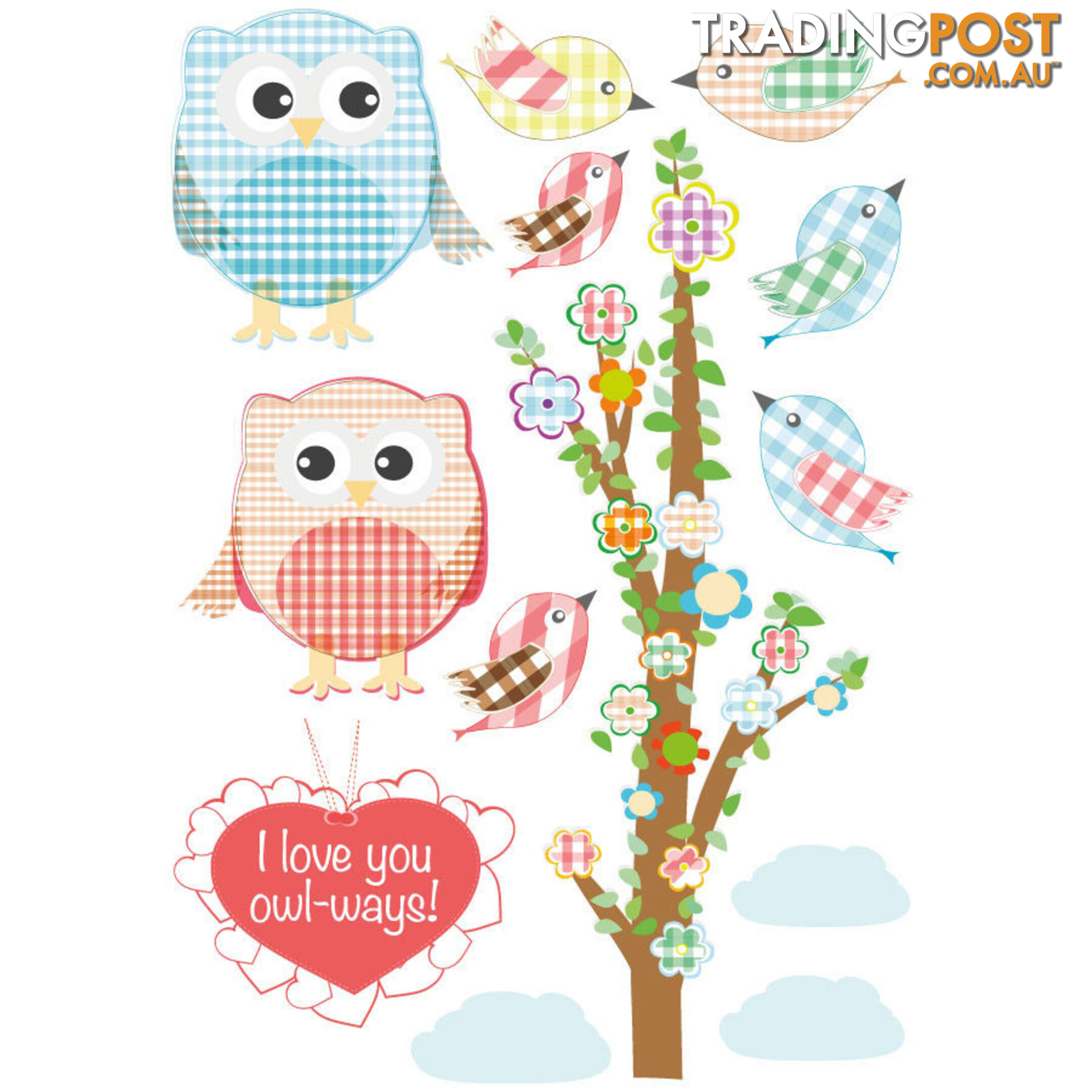 Love Owl-ways Tree Wall Stickers - Totally Movable