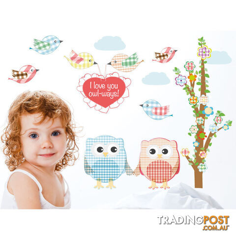 Love Owl-ways Tree Wall Stickers - Totally Movable