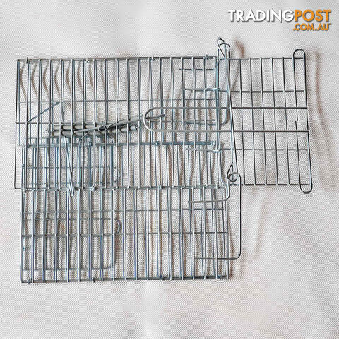 Set of 2 Humane Animal Trap Cage 66 x 23 x 25cm Silver